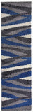 Blue Gray Cozy Shag Area Rugs