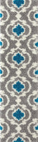 Gray Turquoise Blue Shag Area Rug