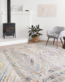 Dante Collection Soft Area Rug Ivory/Multi