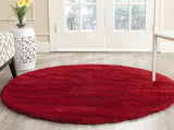 Red Soft Plush Shag Area Rug