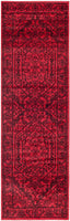 Oriental Vintage Distressed Medallion Red/Black Soft Area Rug