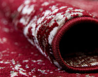 Vintage Distressed Bordered Burgundy Area Rugs