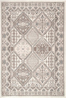 Becca Vintage Tile Area Rug,  Oval, Beige