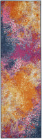 Modern Abstract Colorful Sunburst Area Rug,