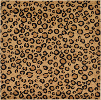 Wildlife Leopard Animal Print Light Brown Soft Area Rug