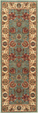 Oriental Sage Green/Aqua Blue Runner Soft Area Rug, Non-Skid