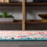 JONATHAN Y Bohemian FLAIR Boho Vintage Medallion Blue/Red soft Area Rug