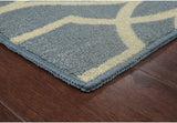 Maples Rugs  Non Skid Washable Throw Soft Area Rugs Blue