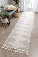 Zella Grey Tribal Diamond Medallion Soft Rug