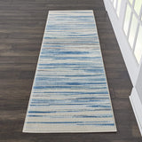 Modern Coastal Blue Area Rug