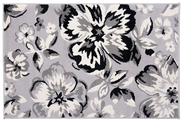 Artnice Anti Fatigue 2 Piece, White Floral Trellis Black Kitchen Rugs, –  Ashley Area Rugs