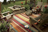 Stripes Multicolor Indoor/ Outdoor Area Rug