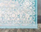 Traditional Distressed Vintage Classic Light Blue Soft Area Rug