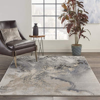 Maxell Abstract Grey Soft Area Rug