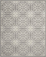 Transitional Floral Ivory/Grey Area Rug