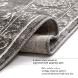 Modern Distressed Persian Design Grey Ivory Area Rug
