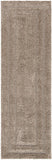 Box Border Beige Thick Plush Shag Area Rug