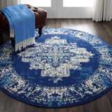 Navy Blue Distressed Persian Area Rugs