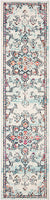 Boho Chic Medallion Distressed Soft Area Rug, Cream / Blue