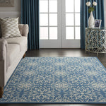 Transitional Floral Ivory/Grey Area Rug