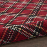 Grafix Plaid Red Black Soft Area Rug
