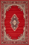 Traditional Red Soft Area Rug