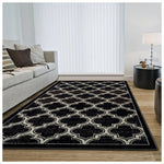 Trellis Black Ivory Grey/Gray Area Rug