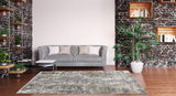Euston Collection Grey Abstract Soft Area Rug