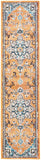 Boho Chic Medallion Distressed Soft Area Rug, Orange / Teal