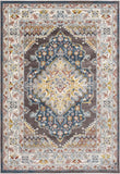 Anja Oriental Medallion Area Rug Dark Brown