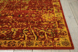 Timeless Scarlet Brown Red Gold Wool Soft Area Rug