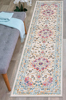 Traditional Persian Pattern Soft Ivory Pink Area Rug