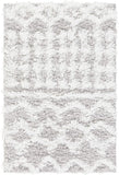 Hapsburg Beige Soft Shag Area Rug, Light Gray