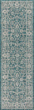 Palazzo Vine and Border Textured Weave Indoor/Outdoor Teal/Gray