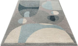 Modern Art Abstract Blue Grey Soft Area Rug
