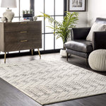 Kenzie Geometric Diamond Area Rug, Off-white