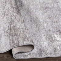 Choukri Modern Abstract Soft Area Rug Light Gray