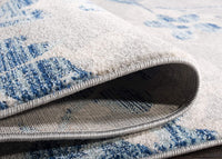 Vintage Floral Grey Blue Soft Area Rug