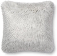 Cover with Pollyfill and Zipper Closure Throw Pillow White/Grey