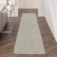 Flat-Weave Indoor/Outdoor Light Grey Area Rug