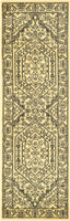 Oriental Vintage Distressed Medallion Gold/Black Soft Area Rug