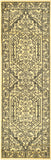 Oriental Vintage Distressed Medallion Gold/Black Soft Area Rug