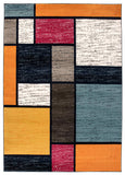 Box Pattern Multi-color Soft Area Rug