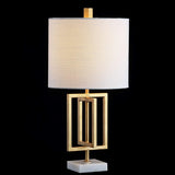 Anya 20.25" Metal/Marble LED Table Lamp Gold Leaf