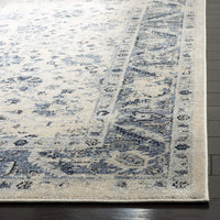 Oriental Area Rug Navy / Light Grey