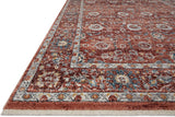 Samra Collection  Brick / Multi, Transitional Soft Area Rug