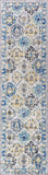 Modern Persian Boho Vintage Trellis Blue/Multi Soft Area Rug,