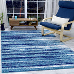 Siesta Collection Modern Contemporary Indoor Area Rug Blue/Navy