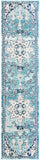 Boho Chic Medallion Distressed Soft Area Rug, Teal / Navy