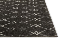 Trellis Gray Distressed Lattice Area Rugs